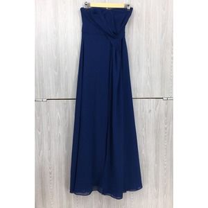 Lulus Women's‎ Navy Blue Strapless Formal Maxi Gown Dress Size Small